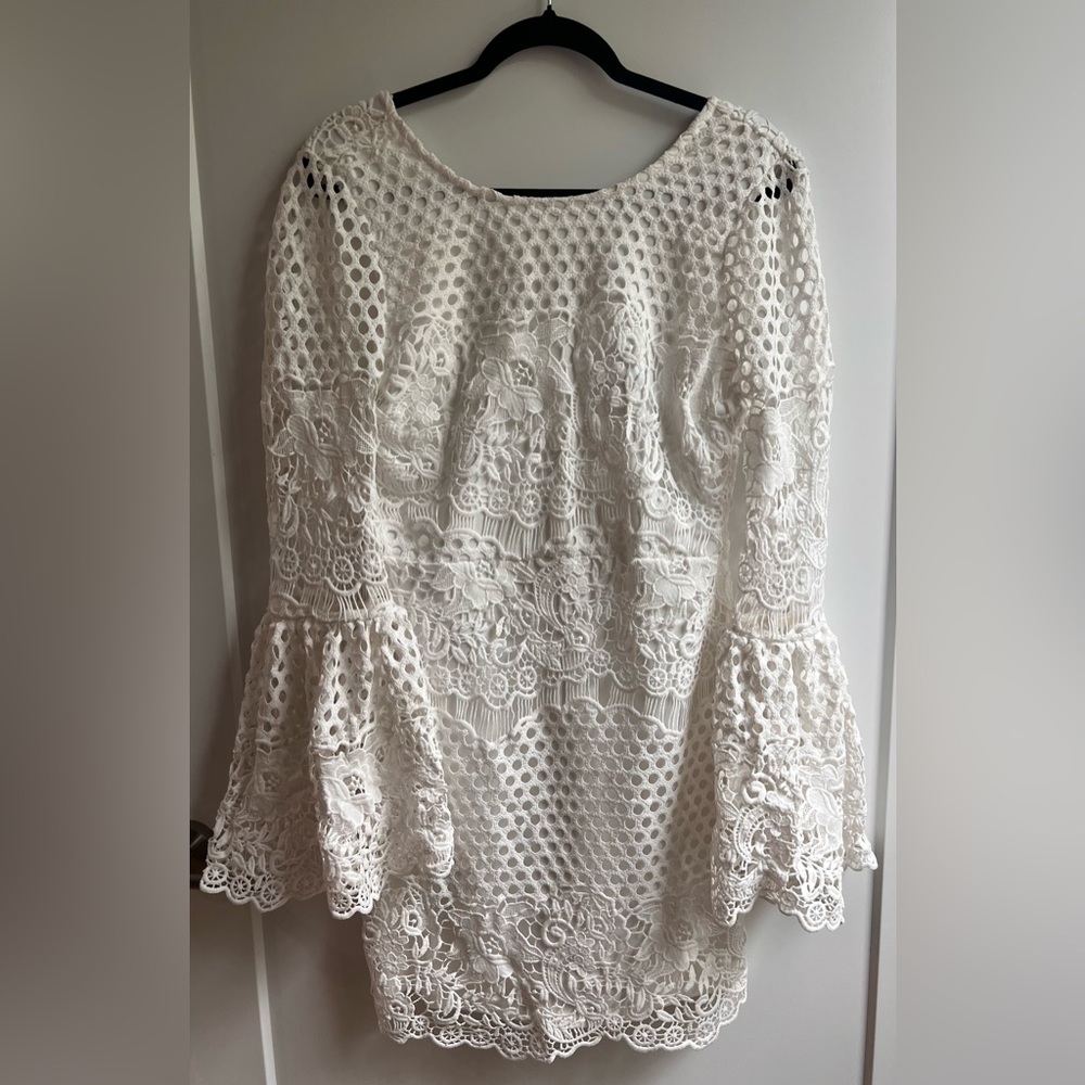 Lulus Angelisa White Lace Long Sleeve Dress - Picture 5 of 7